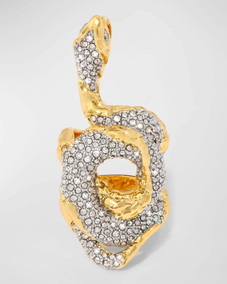 Serpent Crystal Pave Ring | Neiman Marcus