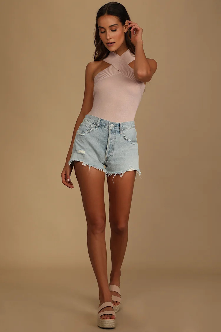 Don't Cross Me Beige Sweater Knit Sleeveless Bodysuit | Lulus (US)