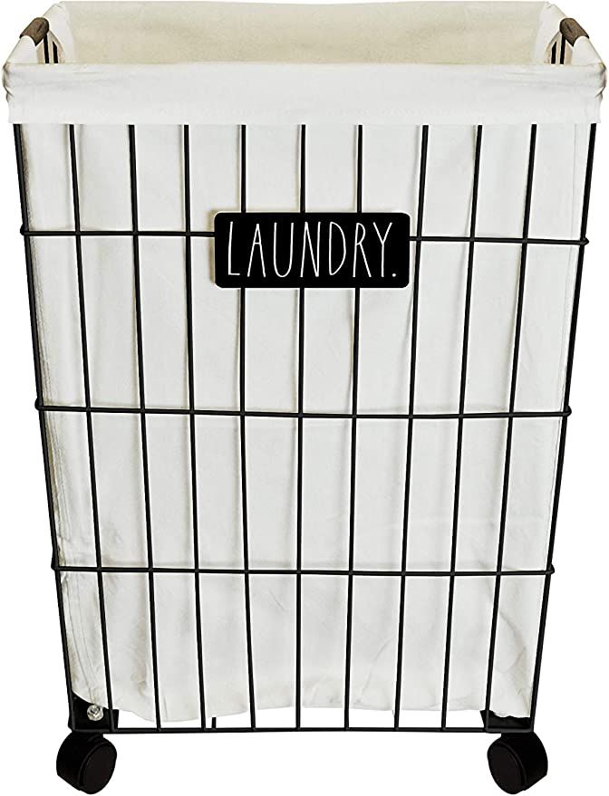 Rae Dunn Heavy Duty Laundry Hamper on Wheels - By Designstyles | Amazon (US)