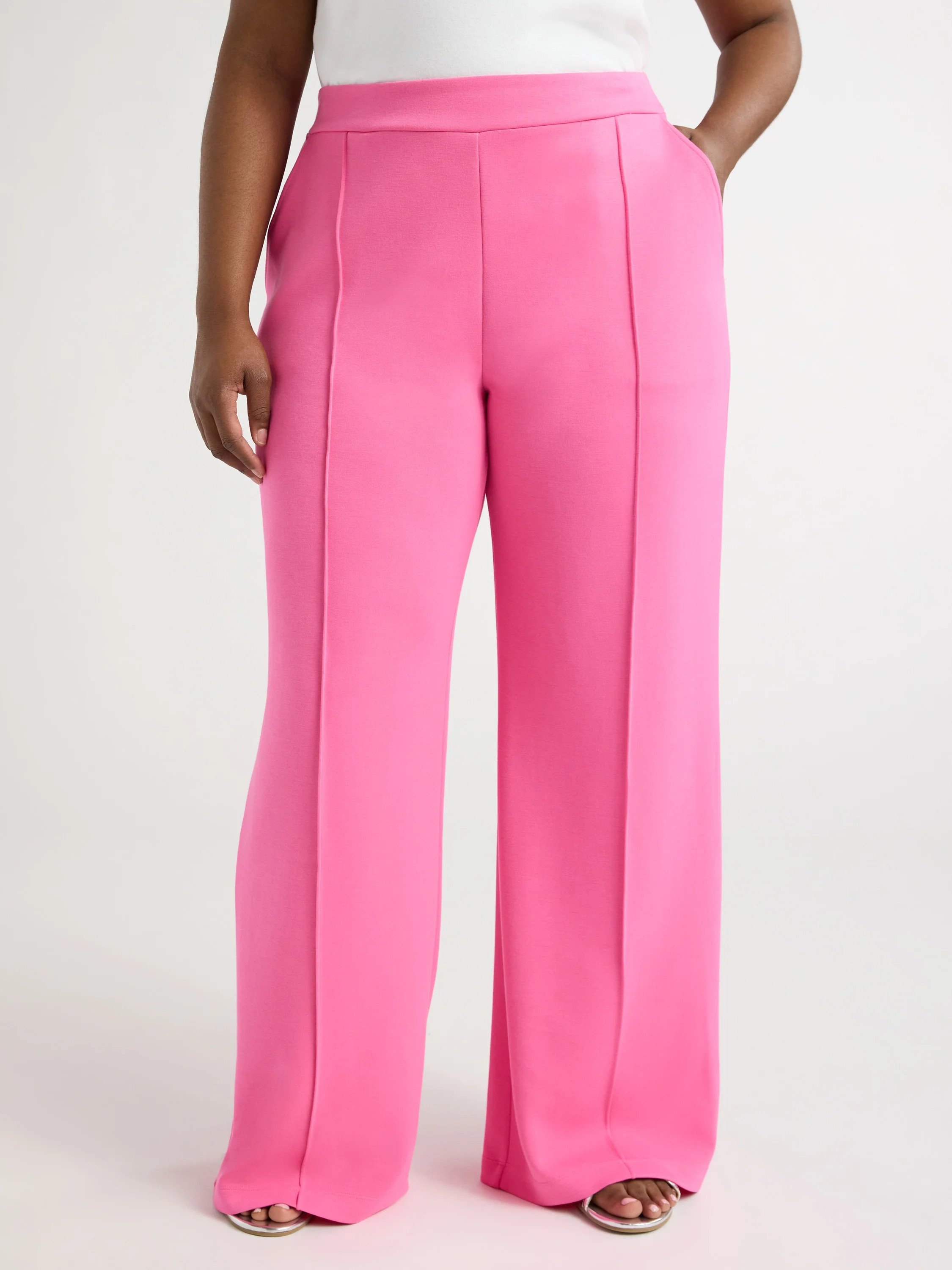 Scoop Women's and Women's Plus Ultimate ScubaKnit Trouser Pants, Sizes XS-4X | Walmart (US)