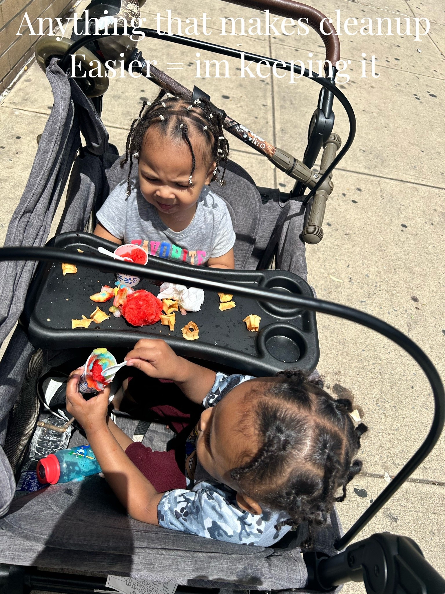 This wagon tray saved me yesterday 😭

Snacks, ice pops, chaos… but everything stayed contained instead of melting into a sticky mess.

I just lifted the tray out, wiped it down, and that was it. No deep clean, no stress.

Mom win: still had fun, still got home without a disaster 😅

#LTKdayinmylife #LTKstorytime #LTKmomlife