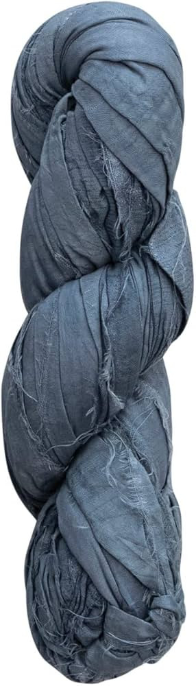 Creative Co-Op 70-75 Yard Recycled Torn Silk Ribbon, Grey (Each One Will Vary) | Amazon (US)