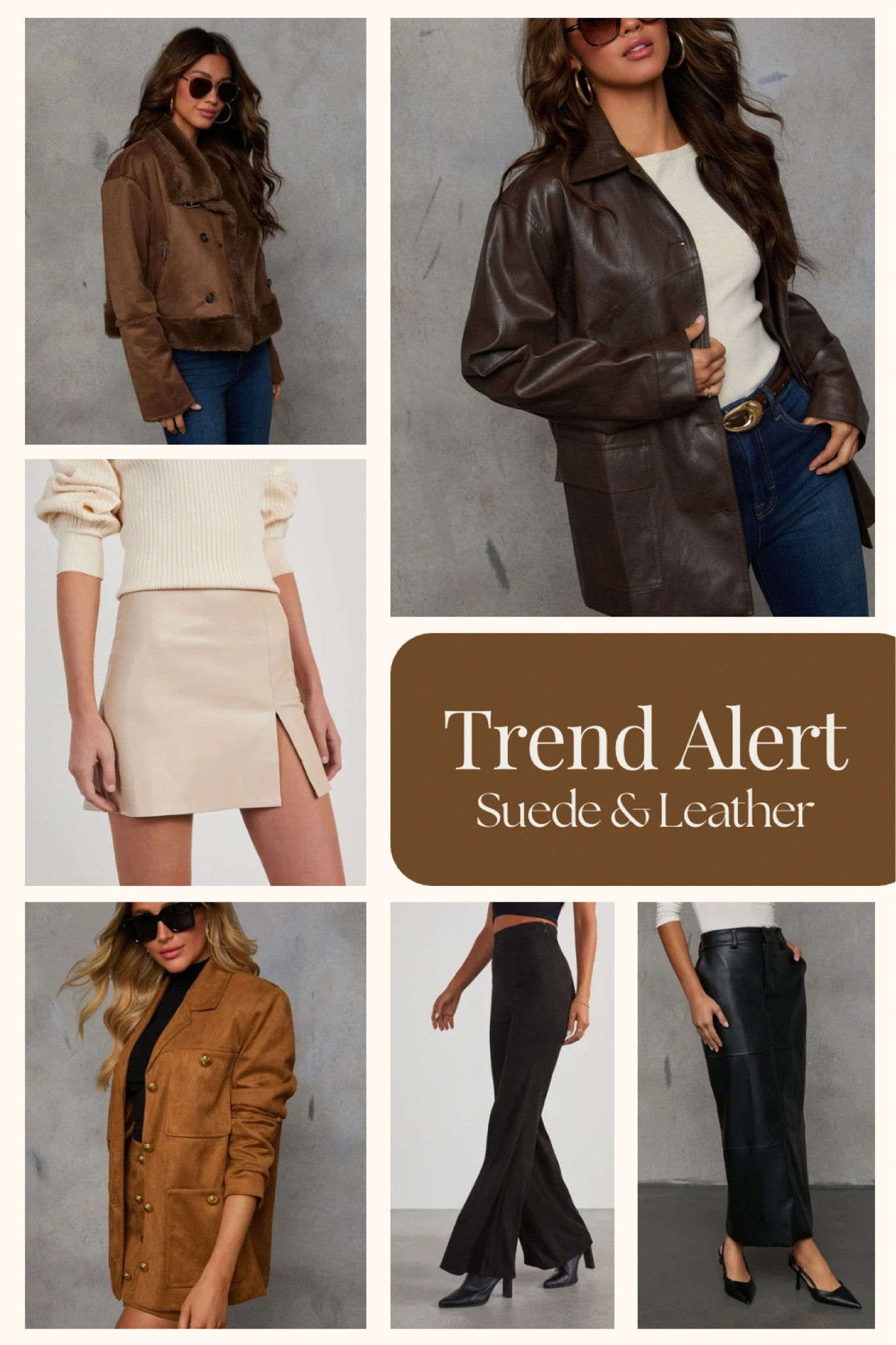 This season add to your closet Suede and Leather pieces. 

#LTKFindsUnder100 #LTKStyleTip #LTKParties