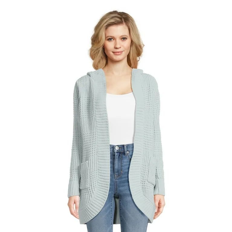 No Boundaries Juniors Chenille Cocoon Cardigan, Sizes XS-XXXL | Walmart (US)