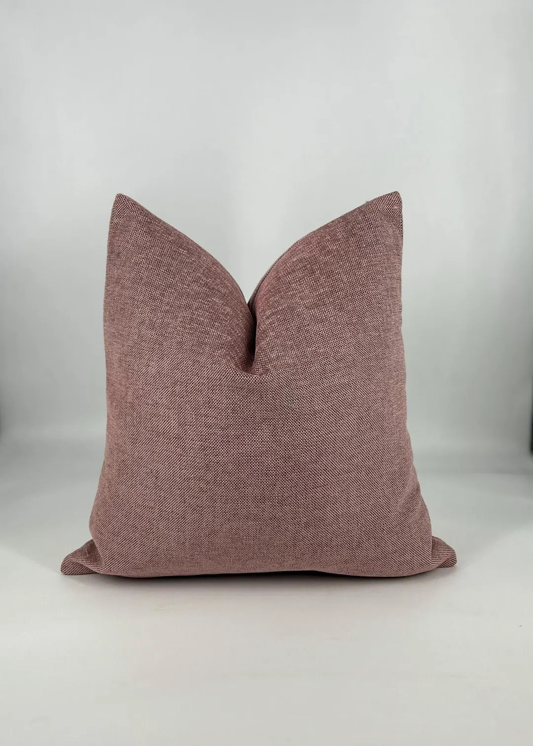 Dusty Rose Decorative Throw Pillow Cover, Modern Textured Linen Cushion Cover for Sofa Couch Bedr... | Etsy (US)