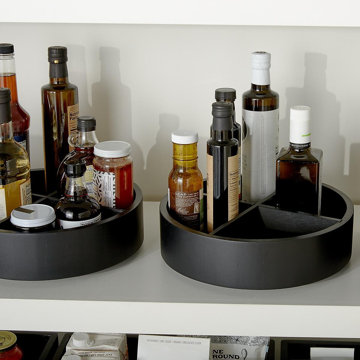 The Home Edit by iDesign Onyx Divided Lazy Susan | The Container Store