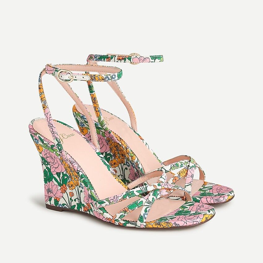 Wedge sandals in Liberty® Patchwork Dream floral | J.Crew US