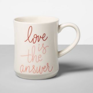 15oz Stoneware Love Is The Answer Mug White - Opalhouse™ | Target