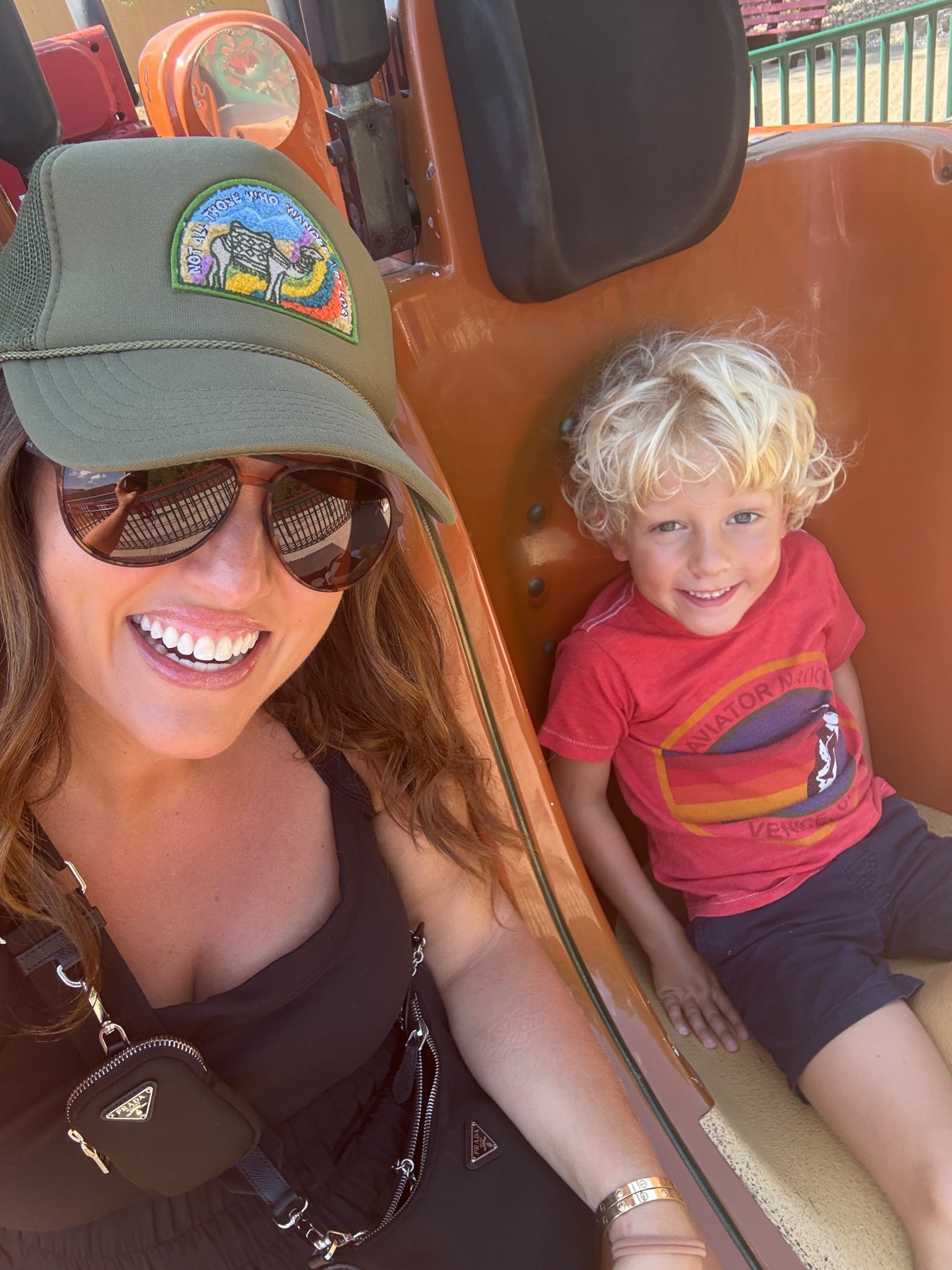 one of my favorite hats with my favorite 5 year old. 

he convinced me to do some crazy rides today! 

#LTKFamily #LTKFindsUnder50 #LTKActive
