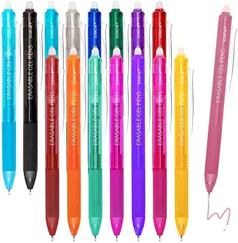 Amazon.com: Erasable Gel Pens, Retractable Clicker Fine Point Gel Pen, Assorted Erasabel Pens for... | Amazon (US)