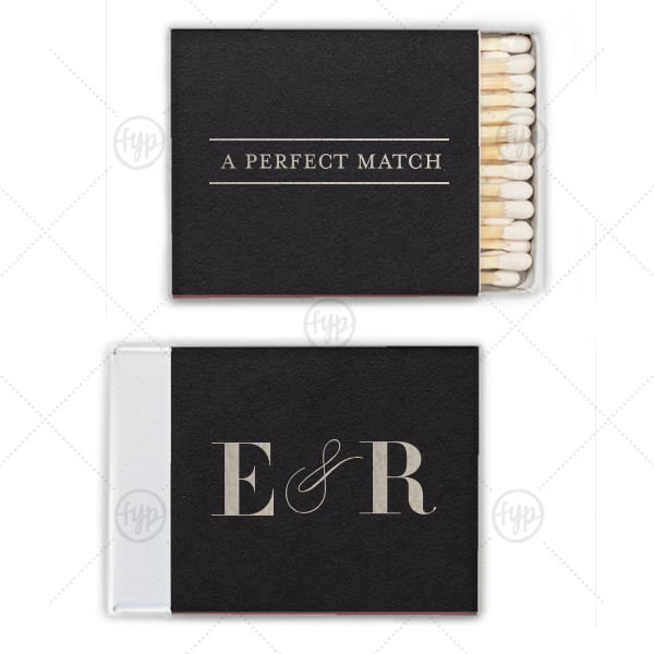 Swirl & Frame Wedding Match | ForYourParty.com