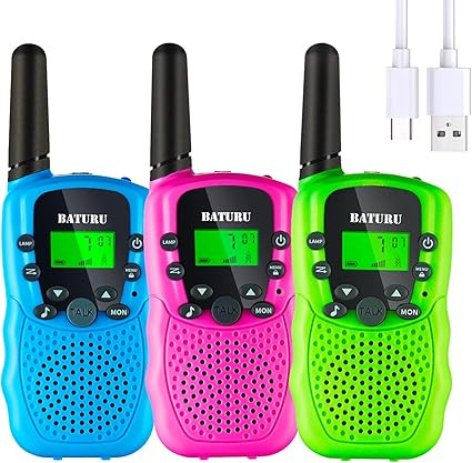 BATURU Rechargeable Walkie Talkies for Kids 3 Miles Long Range, 22 Channels Walkie Talkie with Cl... | Amazon (US)
