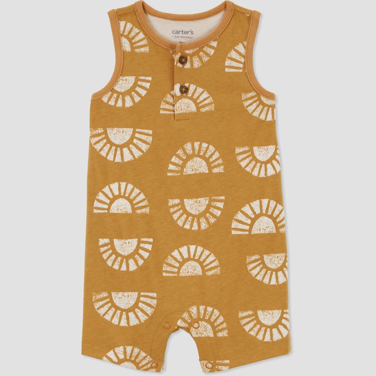 Carter's Just One You® Baby Boys' Sunrise Romper - Brown/White | Target