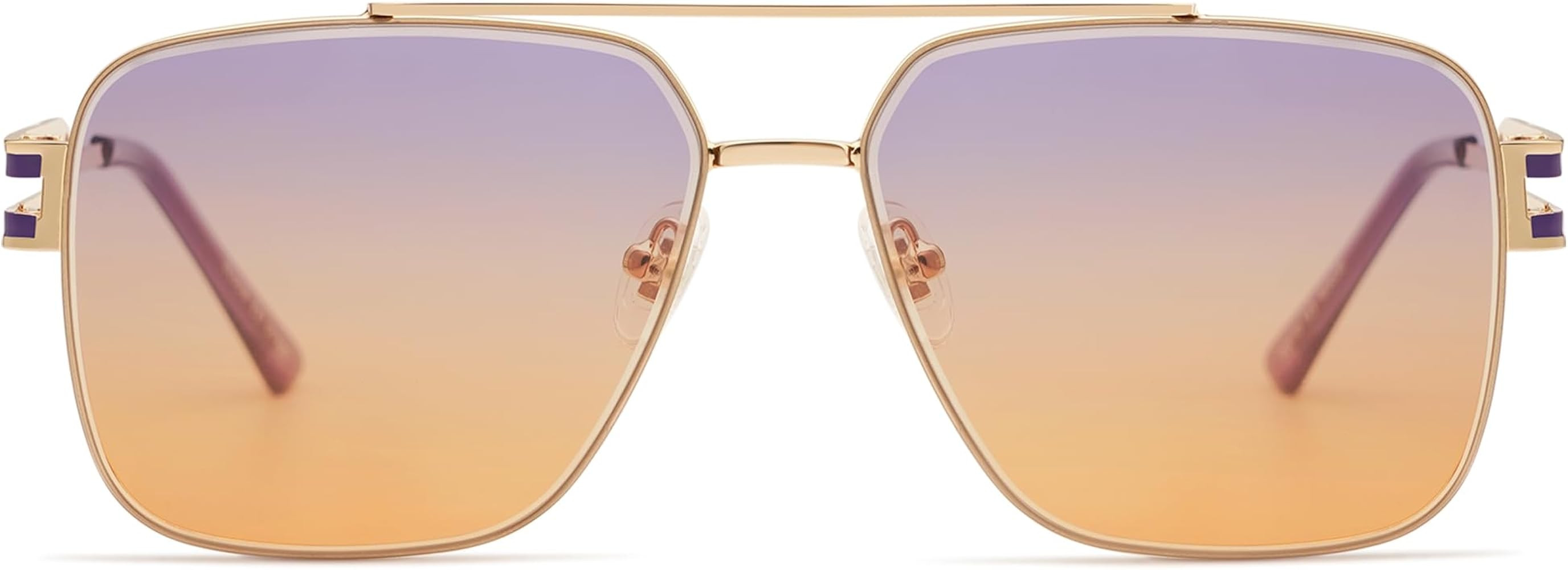 SOJOS Retro Oversized Square Sunglasses for Women Men, Vintage Large Double Bridge Metal Frame Un... | Amazon (US)