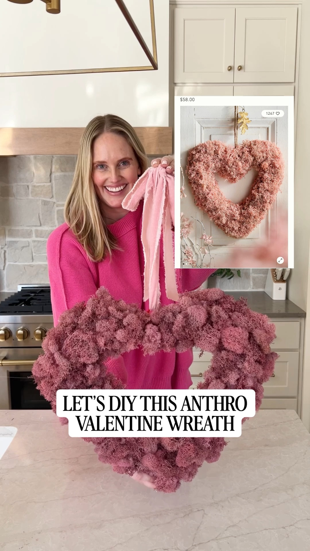 DIY valentines wreath! This is so cute for valentines decor! 

#LTKHome #LTKValentine #LTKSeasonal