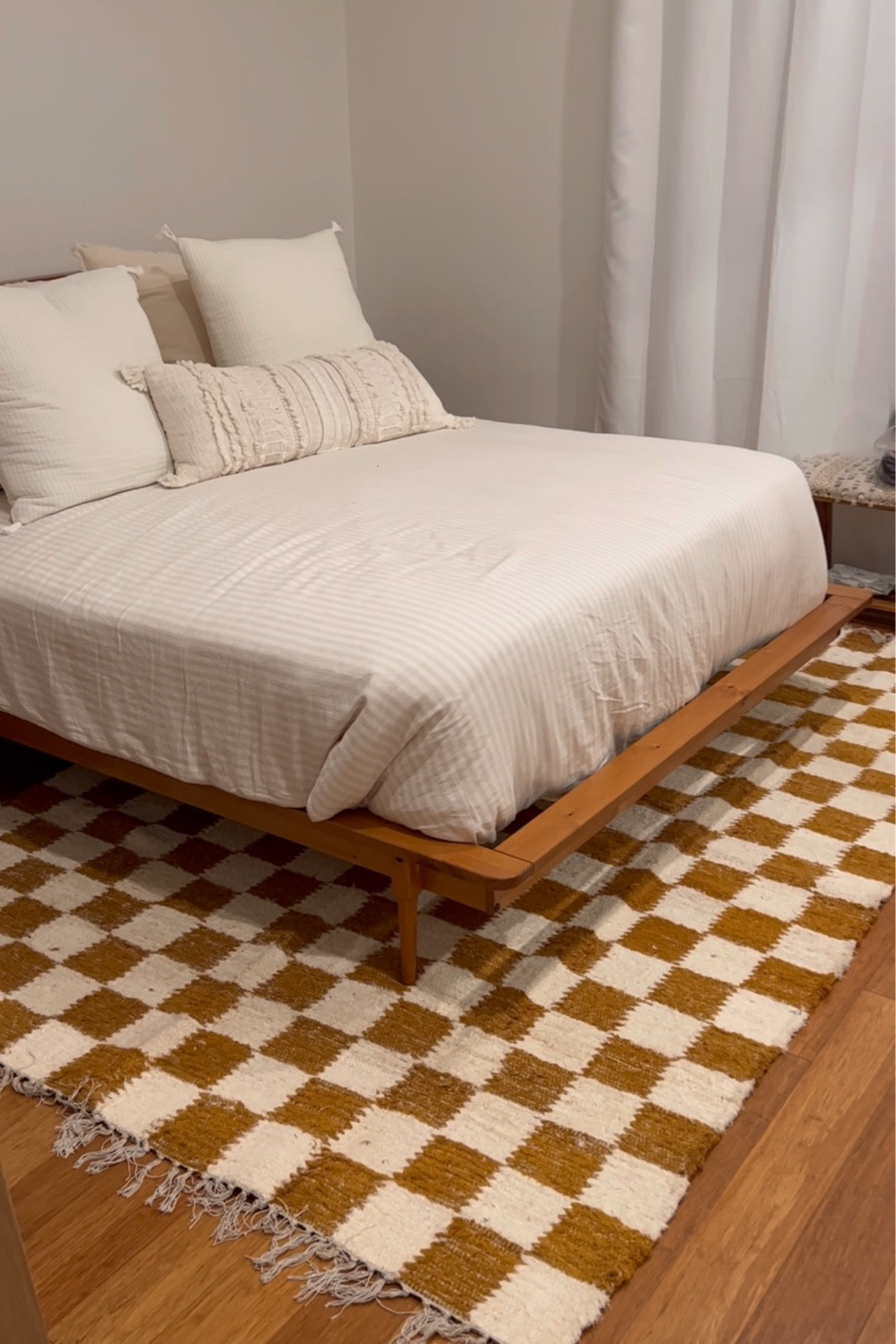 Urban Outfitters Checkered Shag Rug