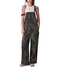 Kedera Women's Oversized Denim Jumpsuit Wide Leg Leopard Overalls Buckle Up Loose Fit Baggy Camo ... | Amazon (US)