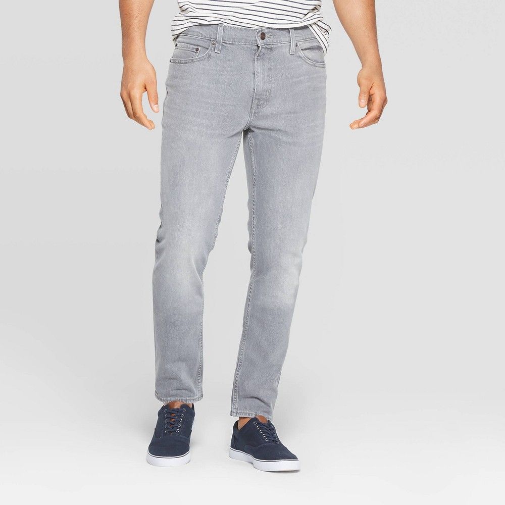 Men's Slim Fit Jeans - Goodfellow & Co Gray 40x34 | Target