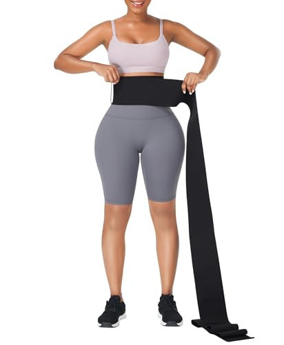FeelinGirl Waist Trainer for Women Bandage Wrap Trimmer Belt Long Torso Tummy Wraps Belly Body Shaper Waist Trimmer Belt | Amazon (US)