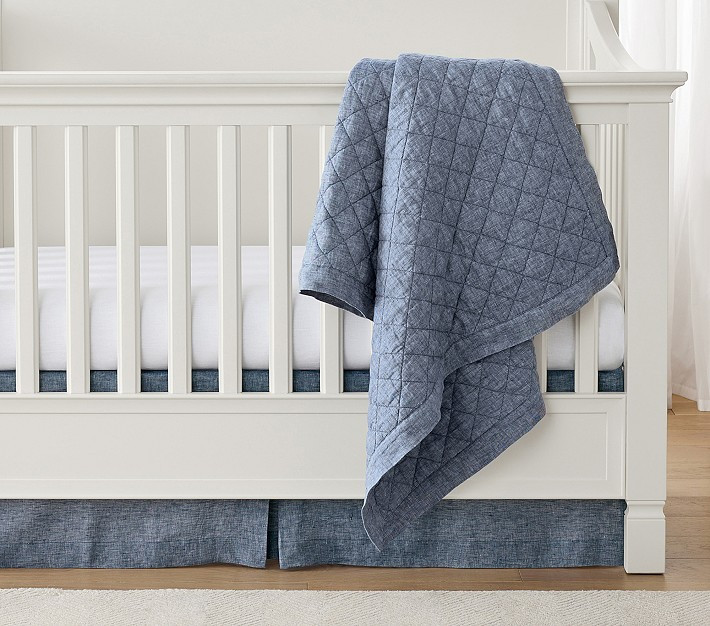 European Linen Baby Quilt | Pottery Barn Kids