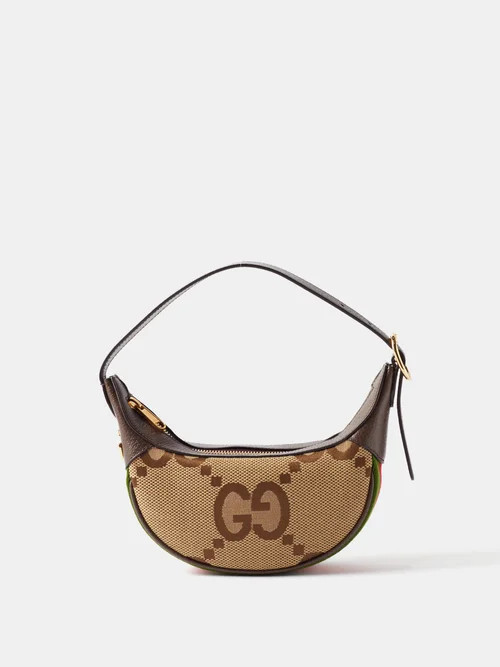 Gucci - Ophidia Mini Jumbo-gg Canvas Shoulder Bag - Womens - Brown | Matches (US)