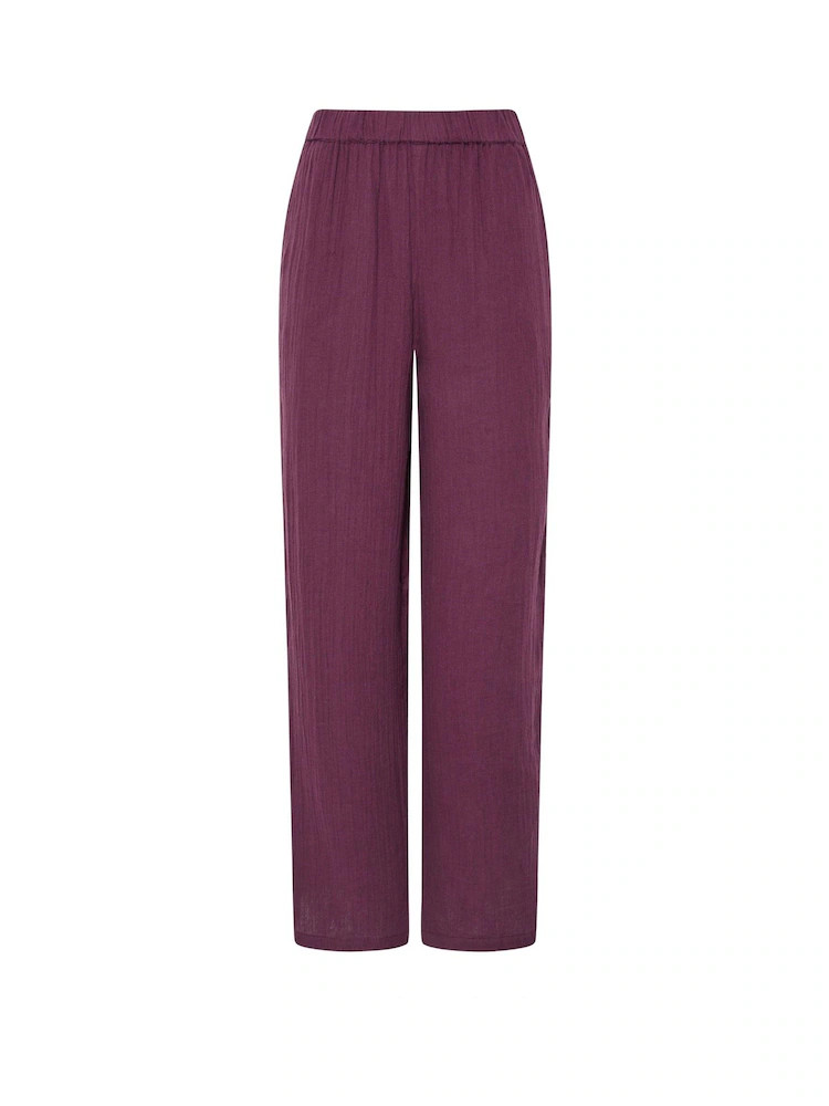 Paars - Long Tall Sally Cheesecloth wijde pijpen broek van 100% katoen | Next EU
