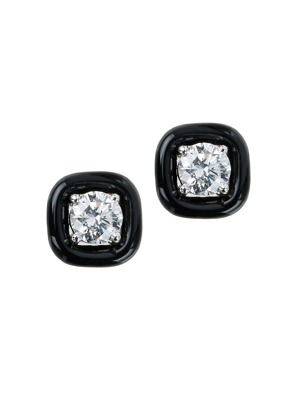Oui Diamond & Enamel Stud Earrings | Saks Fifth Avenue