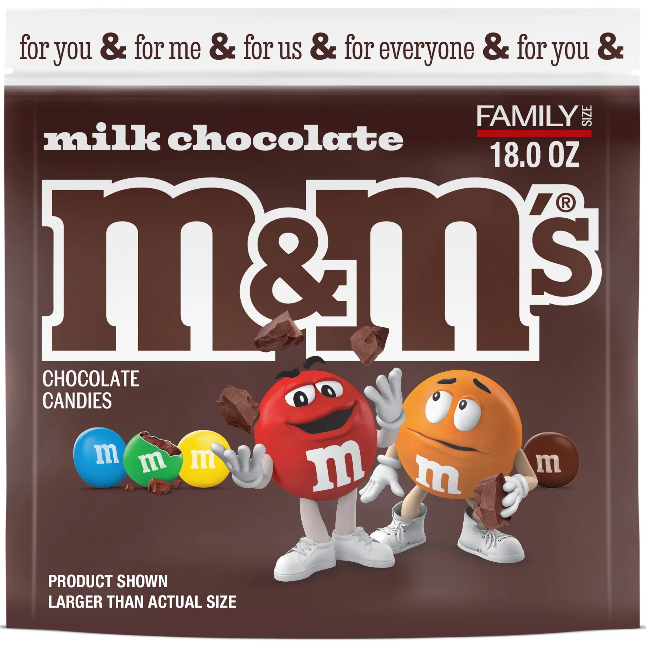 M&M's Milk Chocolate Candy Family Size - 18 oz Bag | Walmart (US)