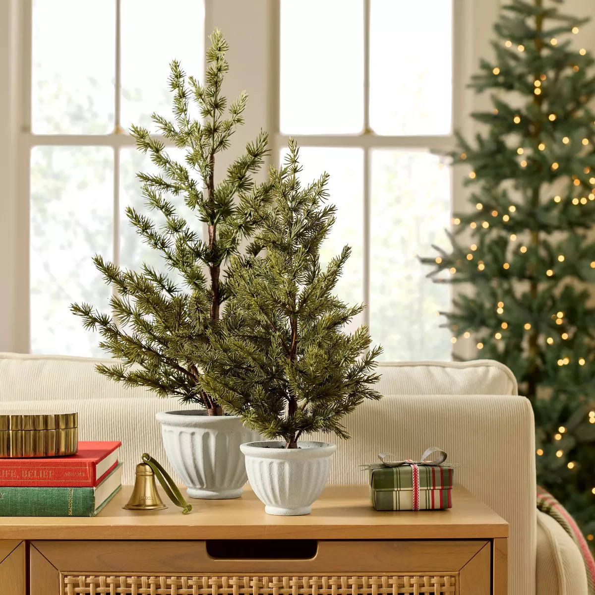 Faux Spruce Tree in Fluted Pot - Hearth & Hand™ with Magnolia | Target