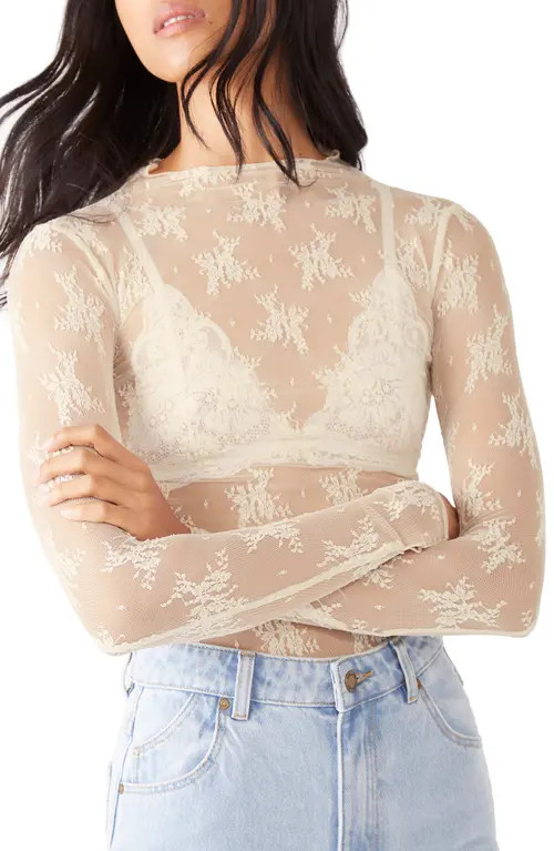 Free People Lady Lux Layering Top in Evening Creme at Nordstrom, Size X-Large | Nordstrom