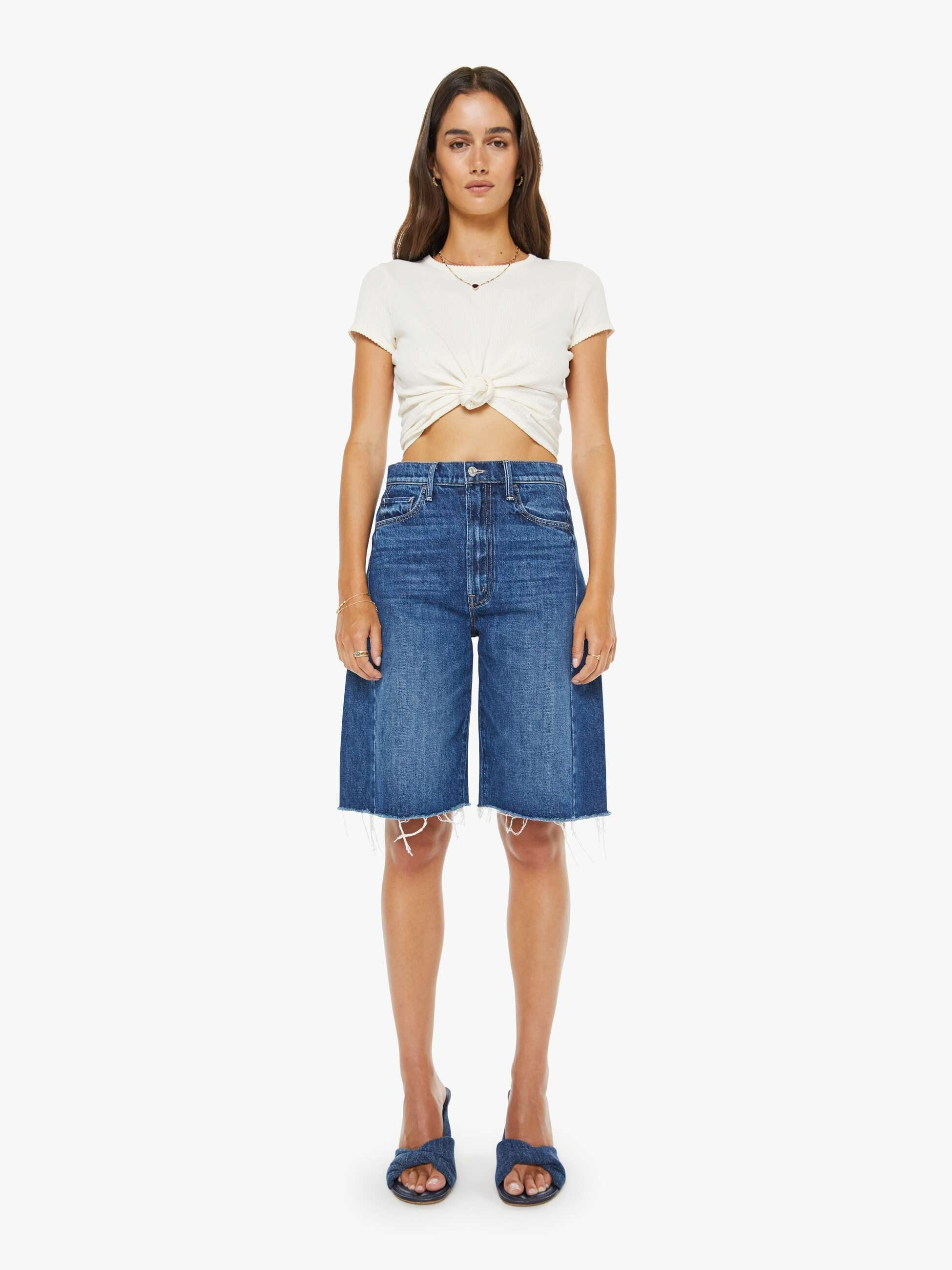 The Half-Pipe Bermuda Fray - Did You Bring Me Anything? | Mother Denim