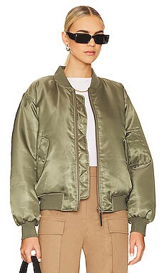 ANINE BING Leon Bomber in Army Green from Revolve.com | Revolve Clothing (Global)