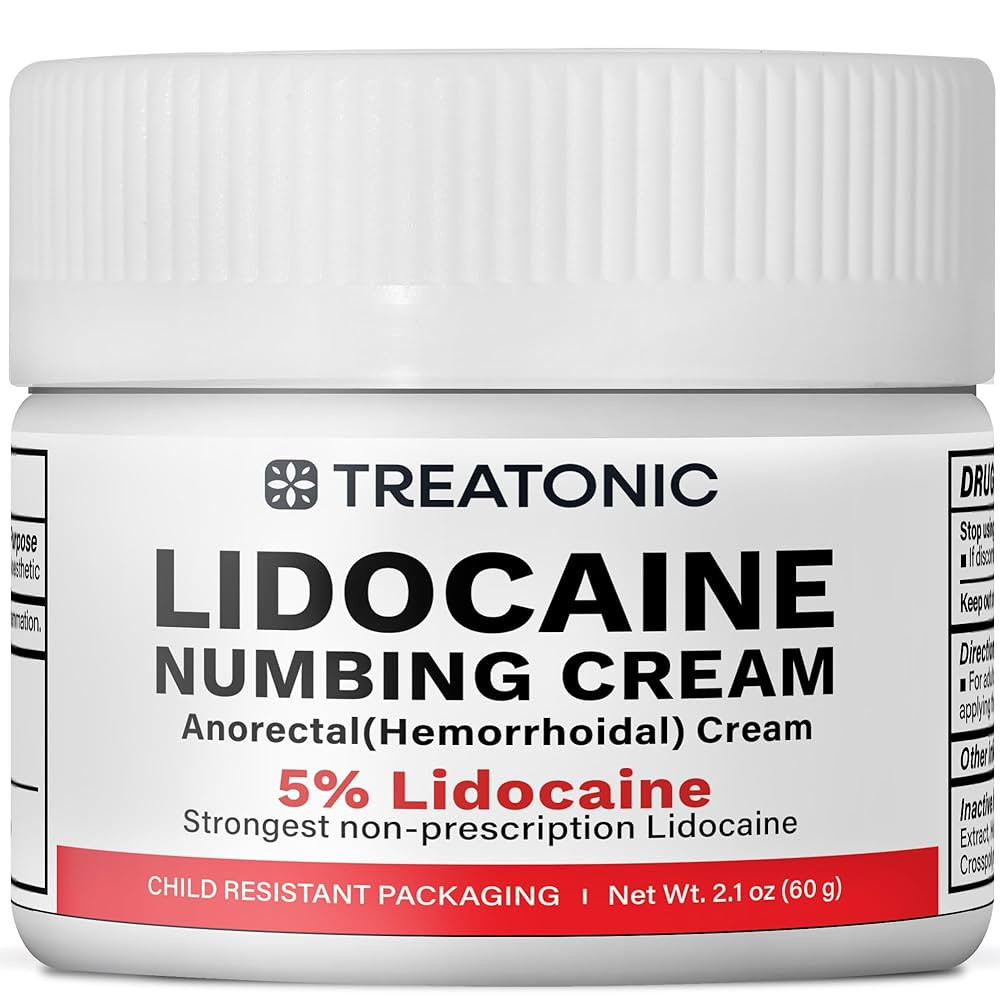 5% Lidocaine Numbing Cream: Lidocaine Cream Maximum Strength for Pain Relief, Itching, Burning, S... | Amazon (US)