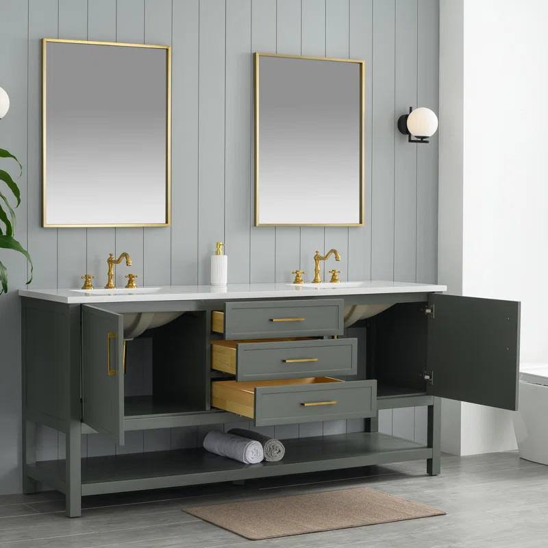 Vicini 72" Double Bathroom Vanity | Wayfair North America