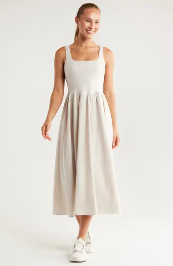Effortless Square Neck Midi Dress | Nordstrom