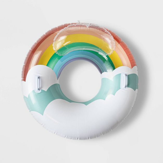 Rainbow Tube With Pillow Water Float - Sun Squad™ | Target