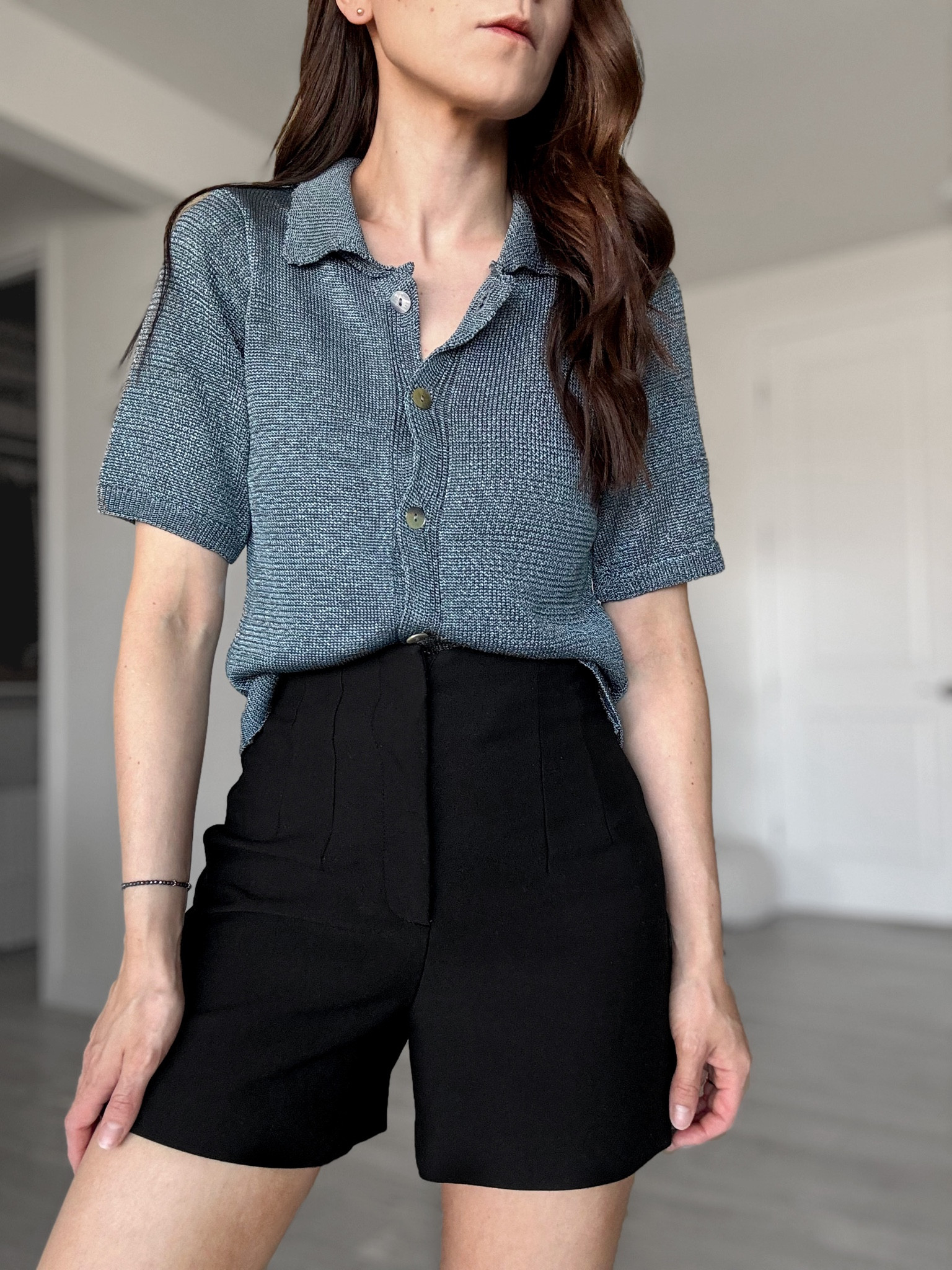 Blue polo shirt with black shorts outfit 💙🖤

Blue top outfit, blue shirt, blue top, cute polo shirt, transparent polo shirt, blue polo shirt outfit, black shorts outfit, transition weather outfit, shorts outfit 

#LTKSeasonal #LTKstyletip