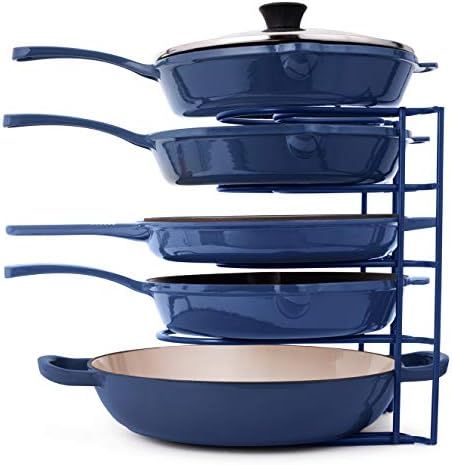 Pan Organizer for Cast Iron Skillets, Griddles and Pots - Heavy Duty Pan Rack - Holds Up to 50 LB... | Amazon (US)