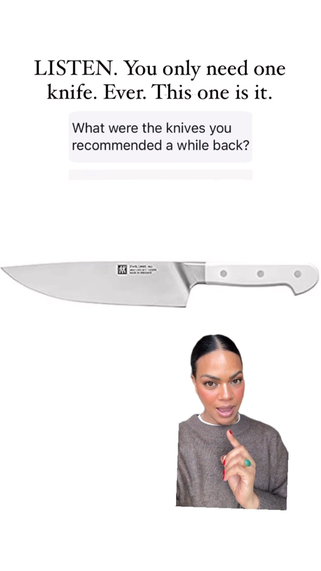 Random but this knife has changed my life. You will not reach for any other knife. You will want to give all your other knives away. Thank me later! 



#LTKHome #LTKfoodie