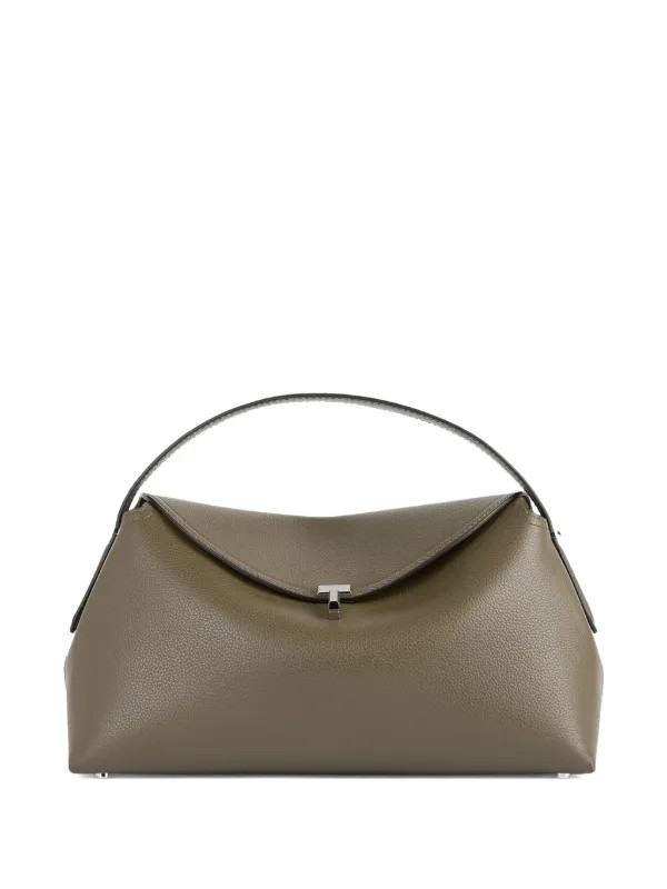 TOTEME T-lock Leather Tote Bag | Green | FARFETCH BR | Farfetch (BR)