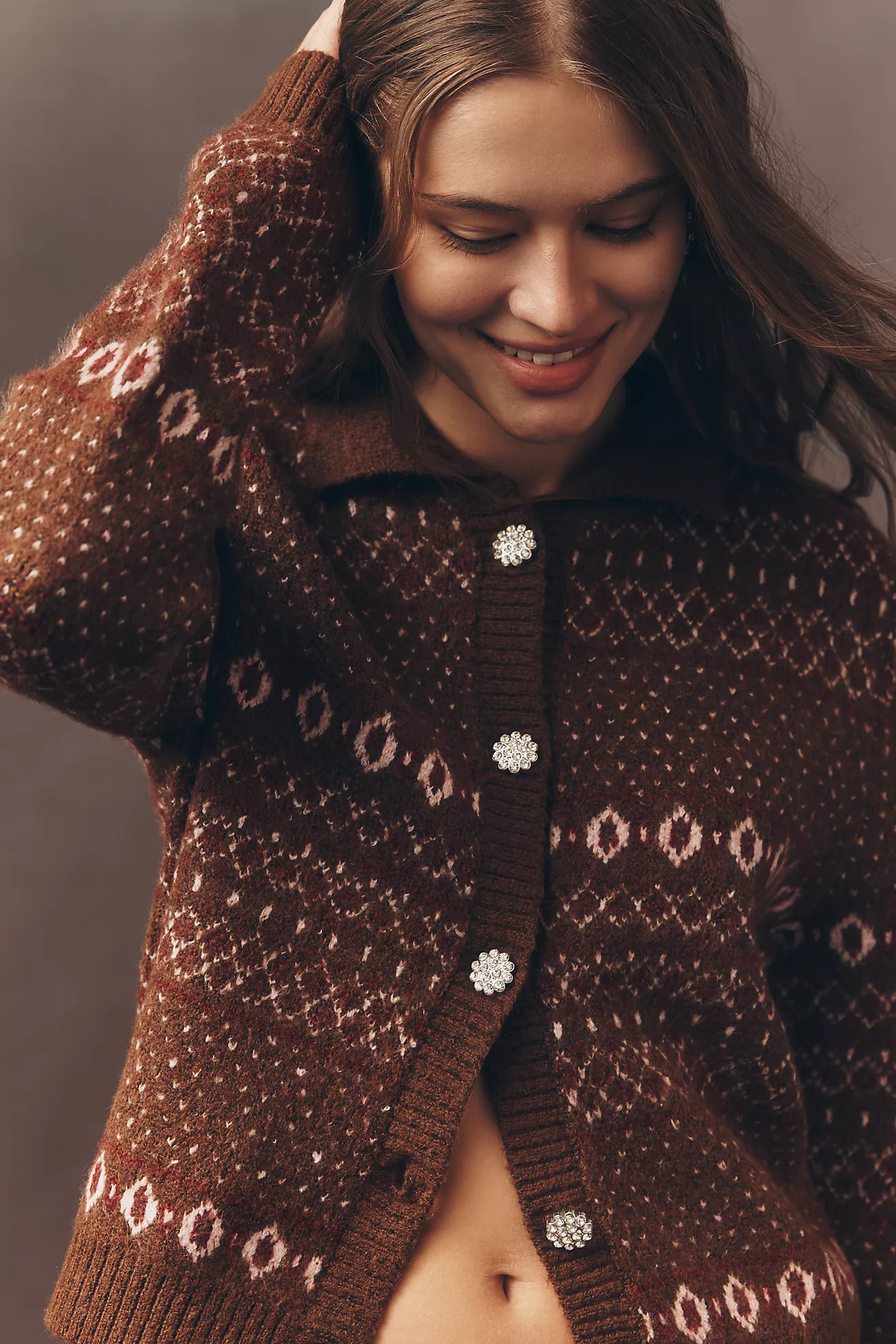 Design History Fair Isle Cardigan Sweater | Anthropologie (US)