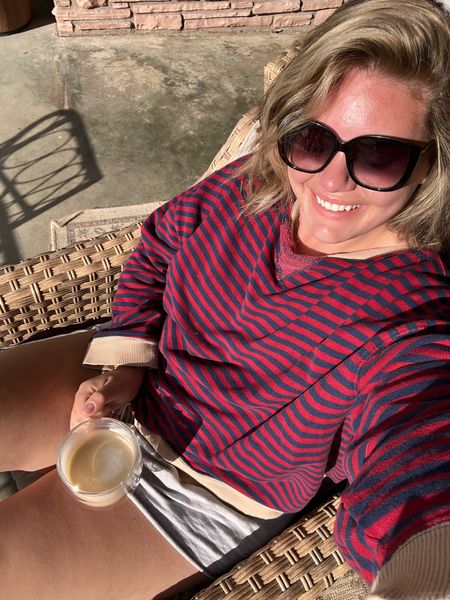 Love this pullover still! I’m in an xl, it shrinks a little when you wash it (in a good way!). My shorts are a favorite of mine! Run tts. Currently on sale! 

#LTKStyleTip #LTKFindsUnder100 #LTKMidsize