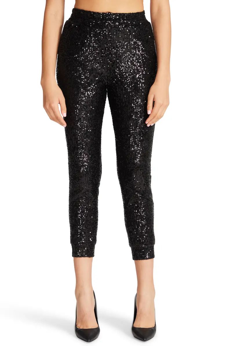 Glitter End Sequin Pocket Joggers | Nordstrom