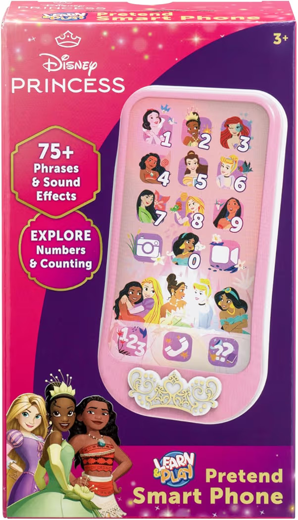 eKids Disney Princess Toy Phone for Kids, Toddler Toys Designed for Fans of Disney Princess Toys,... | Amazon (US)