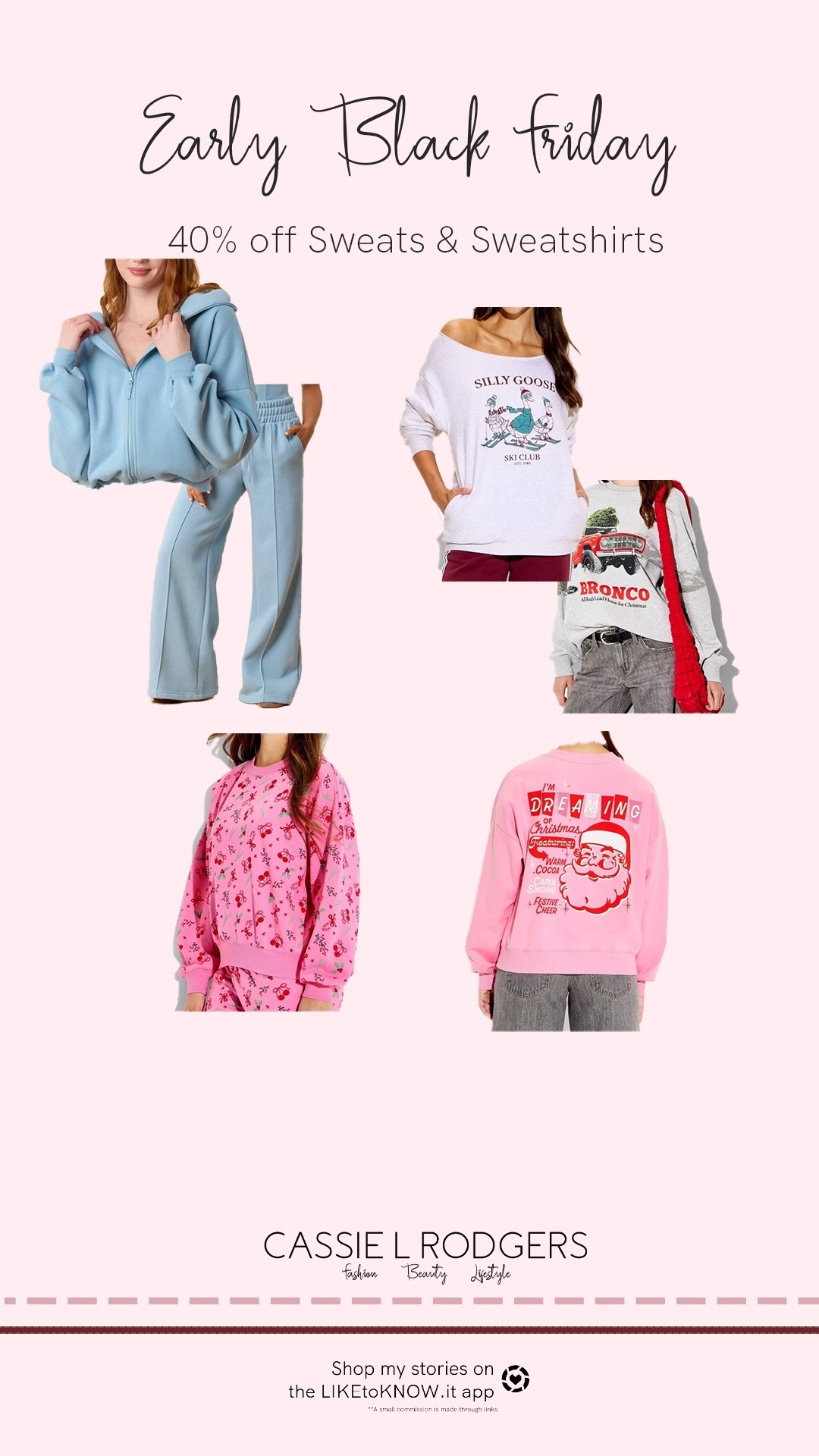 Target 40% off sweatshirts and sweatpants including the new Blogilaties collection! 

#LTKCyberWeek #LTKGiftGuide #LTKHoliday