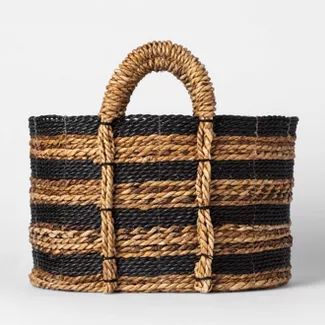 Black And Natural Striped Basket - Threshold™ | Target