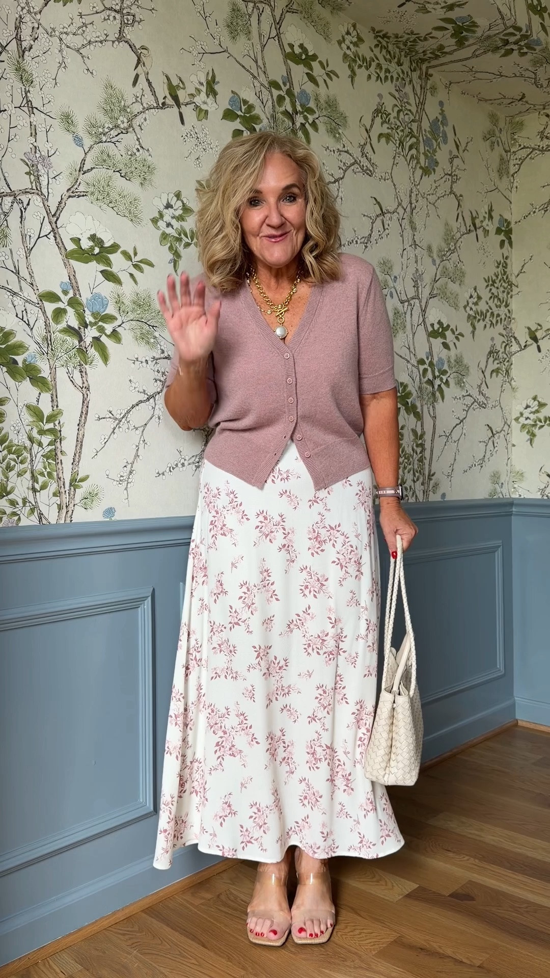 This skirt is restocked! Size medium in all. 
It’s unlined. I do wear a thigh social cooling short in a rose color that’s basically like flesh color. A great option to a slip. 
Cashmere sweater medium 

20% off Allie & Bess code NANETTE20

#LTKOver40 #LTKootd #LTKMidsize #LTKWedding #LTKWorkwear