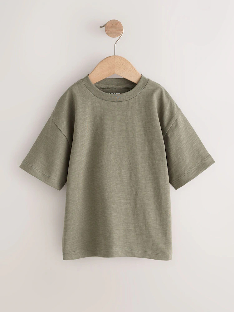 Schwarz/Grau/Stone/Grün/Weiß - Kurzärmelige T-Shirts, 5er-Pack (3 Monate–7 Jahre) | Next EU