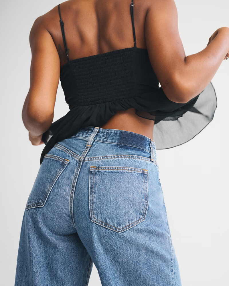 Women's Curve Love High Rise Wide Leg Jean | Women's Bottoms | Abercrombie.com | Abercrombie & Fitch (US)