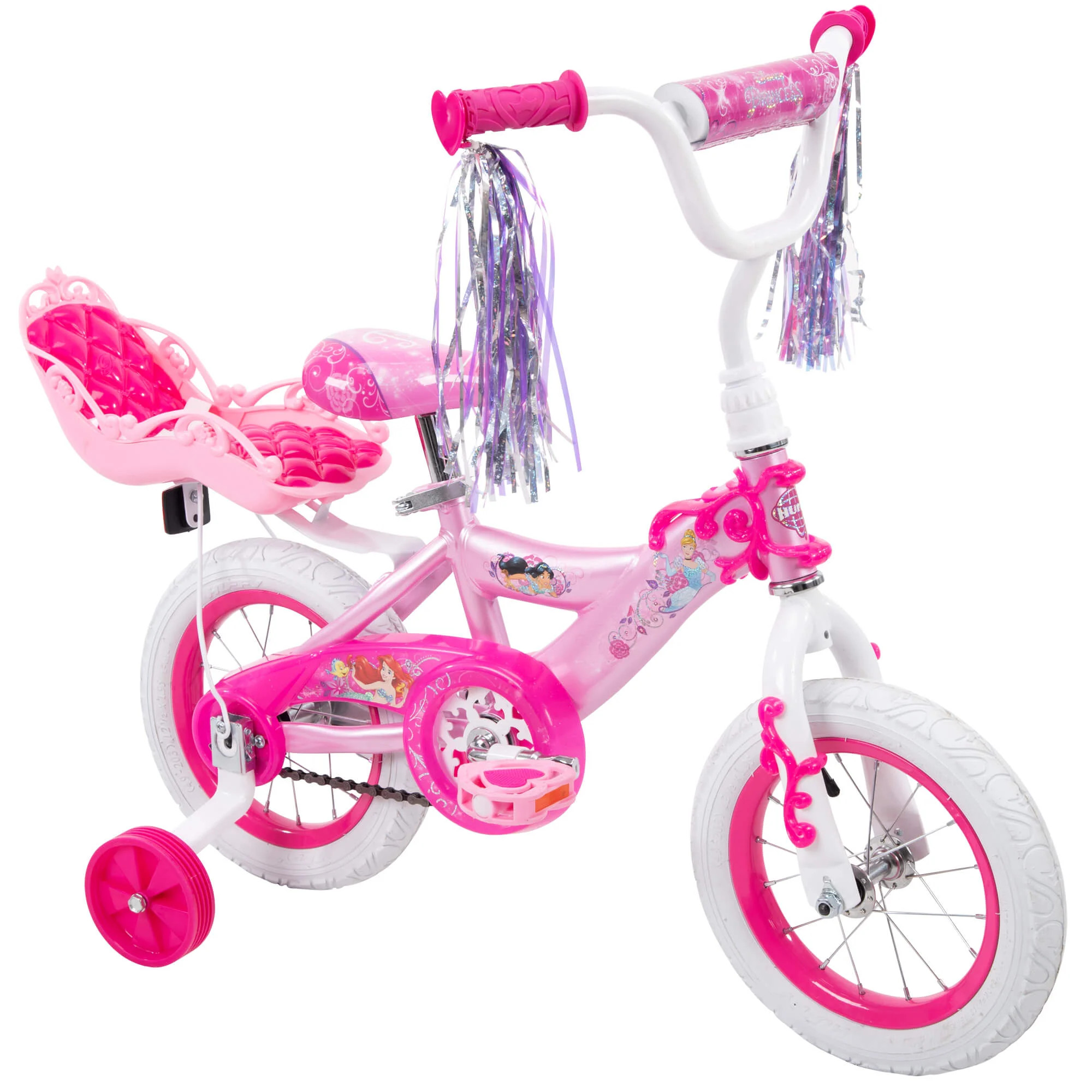 Huffy Disney Princess Kids Bike, 12" Wheels, Ages 2-4 Years, Doll Carrier | Walmart (US)